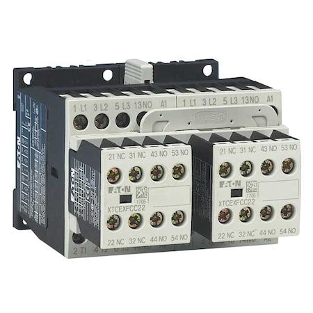Eaton XTCR012B21TD - IEC Magnetic Contactor, 1 NC/2 NO, 24 V DC, 3 P, Reversing, Screw