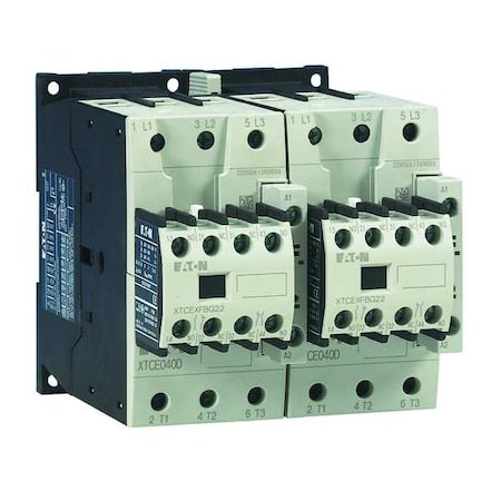 Eaton XTCR065D11TD - IEC Magnetic Contactor, 1 NC/1 NO, 24 V DC, 3 P, Reversing, Screw