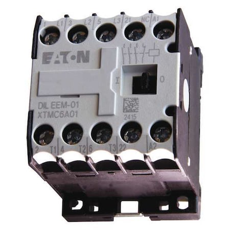 Eaton XTMC6A01A - IEC Miniature Magnetic Contactor, 1 NC, 120 V AC, 3 P, Non-Reversing, Screw