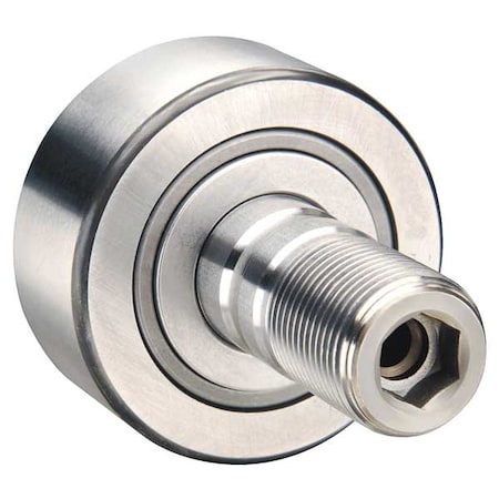Ina NUKR52-A - Double Sealed Track Roller, Crowned Stud, Alloy Steel, 52 mm Dia, 24 mm Wd