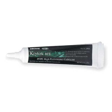 Loctite 234340 - Lubricant, 2 oz, Tube, Synthetic Base, 500 Degrees F Max Op Temp, White, Krytox Rfe Series