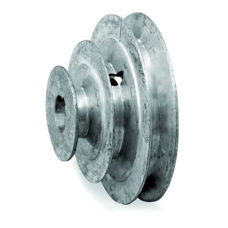 Congress SCA500-3X062KW - 5/8 in Fixed Bore 3 Groove Stepped V-Belt Pulley 3 in, 4 in, 5 in OD