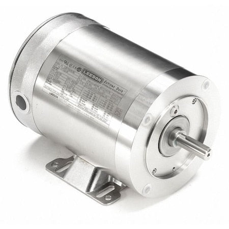 Leeson 117122.00 - Washdown Motor,1hp,3450 RPM,56 C,230/460 VAC