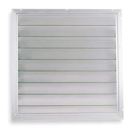Dayton 4YN19 - 48 in 50.75"H-W 4.5"L Alu Intake Shutter Dampr, 49 in x 49 in, Aluminum
