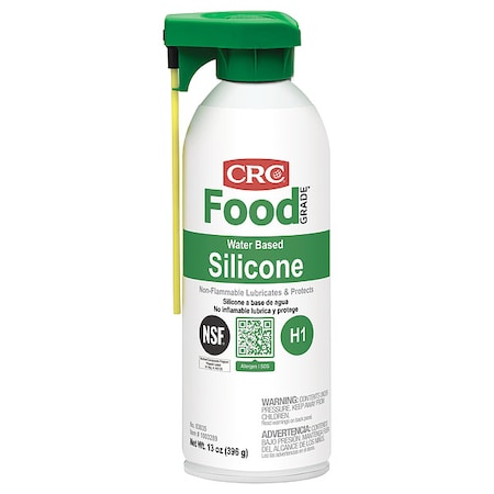 Crc 03035 - General Purpose Lubricant, 16 oz, Aerosol Spray Can, Silicone Base, 400 Degrees F Max Op Temp, H1, White