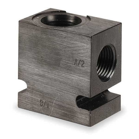 Parker B10-2-8T - Valve Base,3/4"-16,Steel,Two Positions