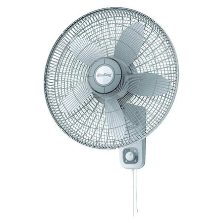 Air King 9018 - Wall Mount Oscillating Fan W/ 18 in Blade Dia, 3 Speeds, 120 V AC, 6 ft L Cord