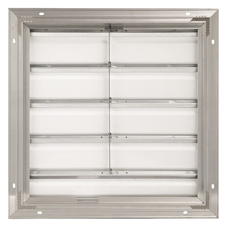 Dayton 4C559 - 20 in 23"H-W 5.75"L Aluminum Backdraft Damper, 20-1/2 in x 20-1/2 in, Aluminum