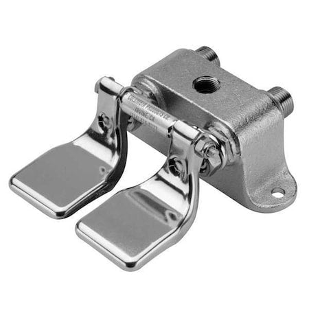 Sani-Lav 101L - Double Foot Pedal Valve, 1/2 In NPT, Mounting Type: Top