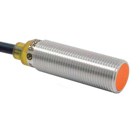 Ifm IFS258 - Cylindrical, Inductive Proximity Sensor, 12 mm Dia., Brass, 2 m, Bare Wire, 3 Wires, Shielded