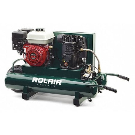 Rolair 6590HMK113-0001 - Portable Gas Air Compressor,9 gal.,6.5 HP