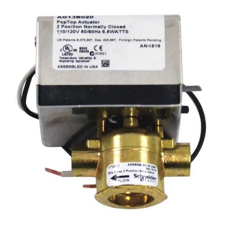 Erie VT2212G13B020 - Valve Body, 2 Way, 1/2 in.,with Actuator