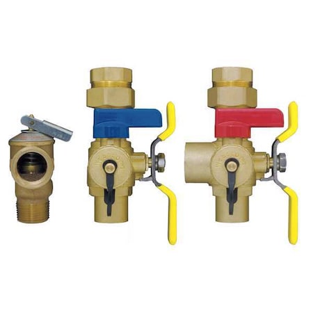 Webstone 54444WPR - Tankless Water Heater Valve,1 In.,Brass