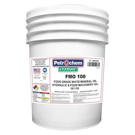 Petrochem FOODSAFE FMO 100-005 - Mineral Hydraulic Oil, Food Grade, 5 Gal.