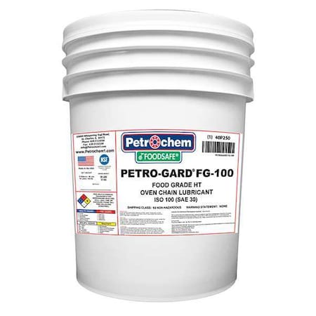 Petrochem FOODSAFE PETRO-GARD FG-100-005 - Food Grade High Temp Lubricant, 5 Gal.