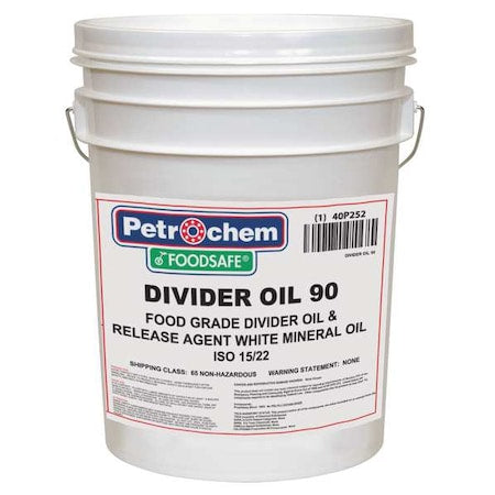 Petrochem FOODSAFE DIVIDER OIL 90-005 - Divider Oil,Food Grade,5 gal,Pail