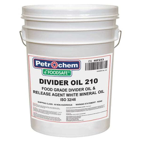 Petrochem FOODSAFE DIVIDER OIL 210-005 - Divider Oil, Food Grade, 5 Gal.