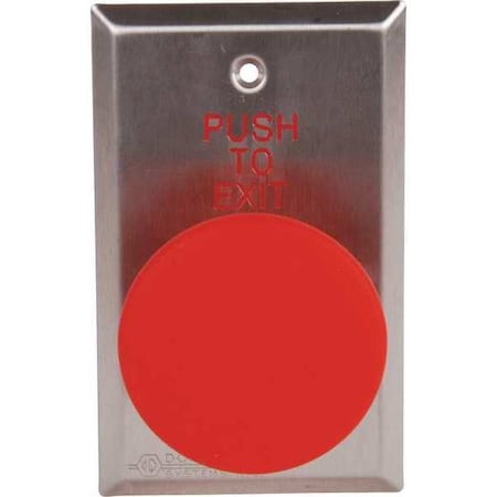 Dortronics 5216-MP23DA/RxE1 - Push to Exit Button,24 VDC,Red Button