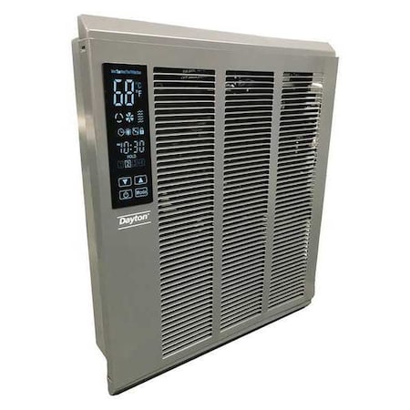 Dayton 400C60 - Recessed Electric Wall-Mount Heater, Recessed or Surface, 4000 W, 208 V AC, White