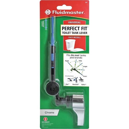 Fluidmaster 641G - Tank Lever, Metal, Chrome, Universal Fit