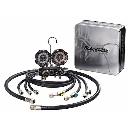 Blackmax MV4H4P5EZ - Manifold Gauge Set,5 ft L,3 1/8 in Gauge