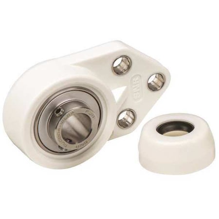 Ntn SUCFBL208-24C0FG1 - 3 Holes, Flange Bracket Housing, 3 Bolt Flange Bearing, Radial Ball, 1-1/2 in Dia, Polymer, Set Screw