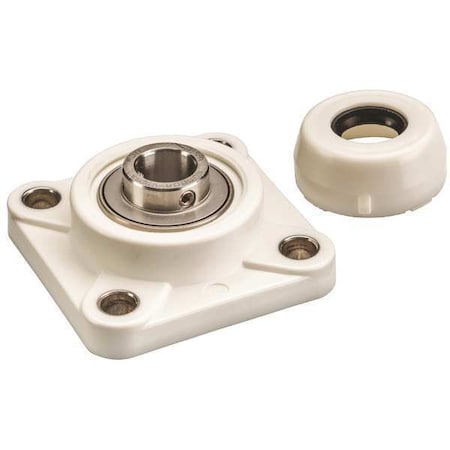 Ntn SUCFPL206-19C0FG1 - Flange Bearing,4-Bolt,1-3/16" Bore Dia.