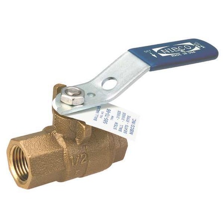 Nibco T5857066 3/4 - 3/4" FNPT Bronze Ball Valve Inline