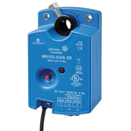 Johnson Controls M9104-GGA-2S - Electric Actuator,35 in.-lb.-4 to 125 F