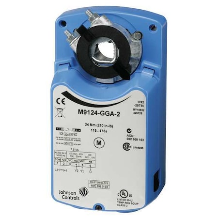 Johnson Controls M9124-JGA-2 - Electric Actuator,210 in.-lb.,-4 to 122