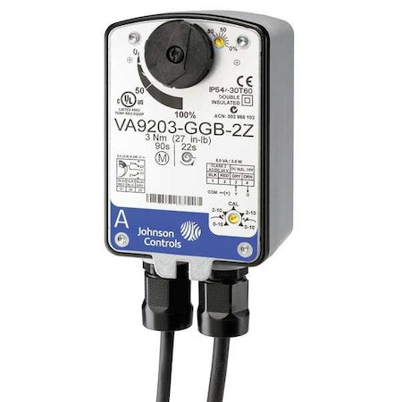 Johnson Controls VA9203-BGA-2 - Elect Ball Valve Actuator,24 V AC,On/Off