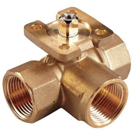 Johnson Controls VG1845DN - HVAC Ball Valve,Three-Way,Brass,1 1/4 in