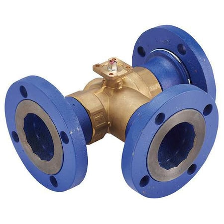 Johnson Controls VG18A5JU - HVAC Ball Valve,Three-Way,Brass,4 in