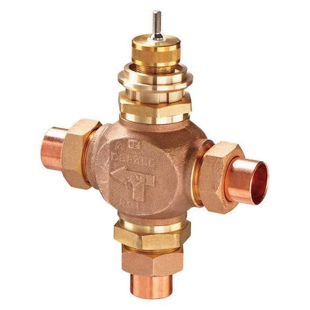 Johnson Controls VG7882RT - Globe Valve,3-Way Mixing,1-1/2 In,Sweat