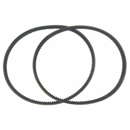Powerflite AX75-2 - Cogged V-Belt, AX75, AX, NR, 77 in, 1/2 in Top Width