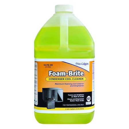 Nu-Calgon 4178-08 - Condenser Coil Cleaner,1 gal.,Yellow