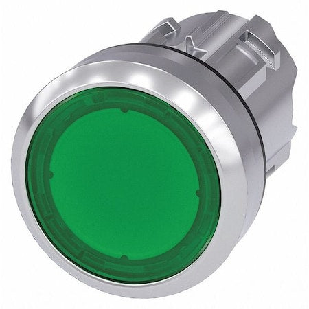 Siemens 3SU1051-0AA40-0AA0 - Illuminated Push Button Operator, 22 mm, Green