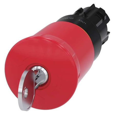 Siemens 3SU1000-1HR20-0AA0 - Illuminated Push Button Operator, 22 mm, Red