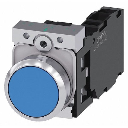 Siemens 3SU1150-0AB50-1FA0 - Flush Push Buttn Op,Non Illum,Blu,1 NO/1 NC