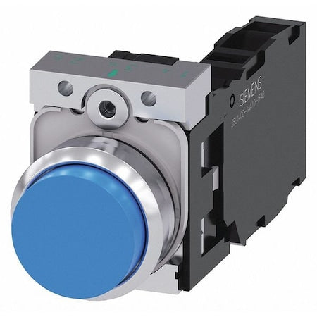 Siemens 3SU1150-0BB50-1FA0 - Extend Push Buttn Op,Non Illum,Blu,1 NO/1 NC