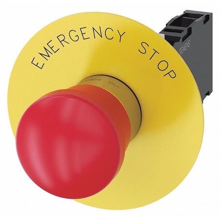 Siemens 3SU1150-1HA20-1FG0 - Emergncy Stp Push Buttn,Non Illm,Red,1 NO/1 NC