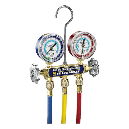 Yellow Jacket 41211 - Manifold Gauge Set,5 ft L,2 1/2 in Gauge