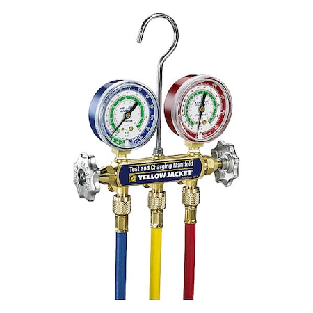 Yellow Jacket 41215 - Manifold Gauge Set,5 ft L,2 1/2 in Gauge