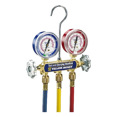 Yellow Jacket 41709 - Manifold Gauge Set,5 ft L,2 1/2 in Gauge