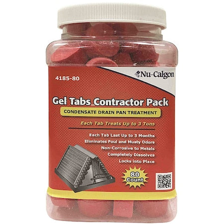 Nu-Calgon 4185-80 - Condensate Pan Treatment, Gel Tab, 3 ton