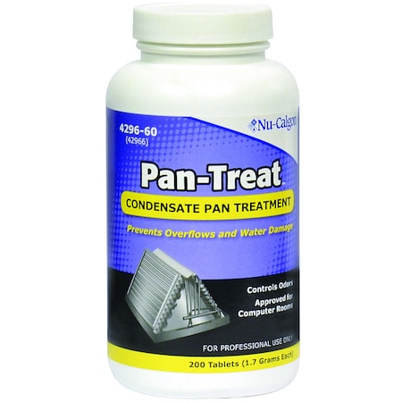 Nu-Calgon 4296-60 - Pan-Treat Condensate Pan Treatment, 200 Tab (1.7 Grams Each), Green