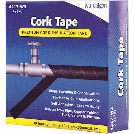 Nu-Calgon 4217-W3 - Cork Tape, 30 ft L, 2 in W
