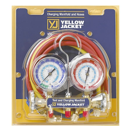 Yellow Jacket 42205 - Manifold Gauge Set,5 ft L,3 1/8 in Gauge
