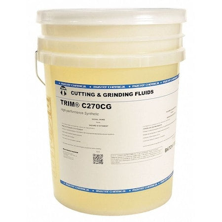 Trim C270CG-5G - Cutting and Grinding Fluid, C270 CG, Synthetic, 5 gal, Pail, Light Yellow