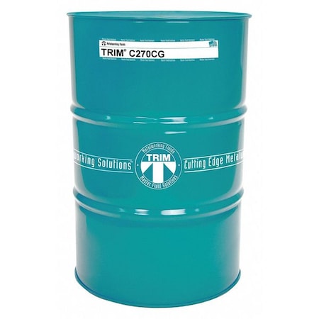 Trim C270CG-54G - Cutting and Grinding Fluid, C270 CG, Synthetic, 54 gal, Drum, Light Yellow
